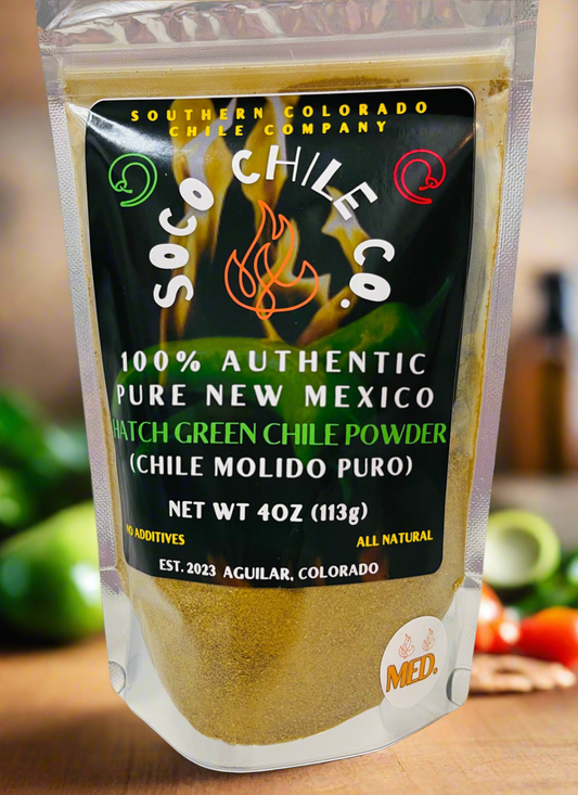 (MEDIUM)100% Authentic Pure New Mexico Hatch Green Chile Powder