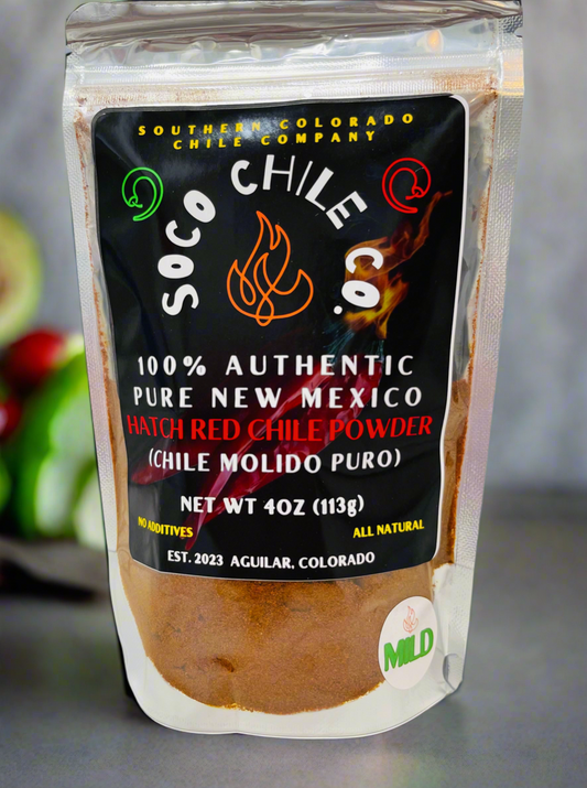 (MILD) 100% Authentic Pure New Mexico Hatch Red Chile Powder